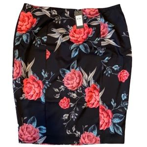 City Chic Women’s Black ROMAJI Floral Print Skirt